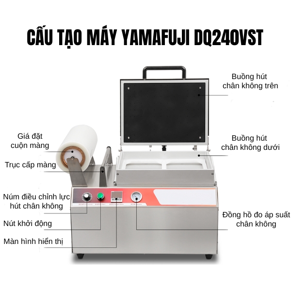 Máy hút chân không dán miệng khay Yamafuji DQ240VST