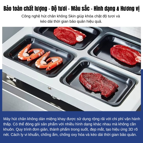 Máy hút chân không dán miệng khay Yamafuji DQ240VST