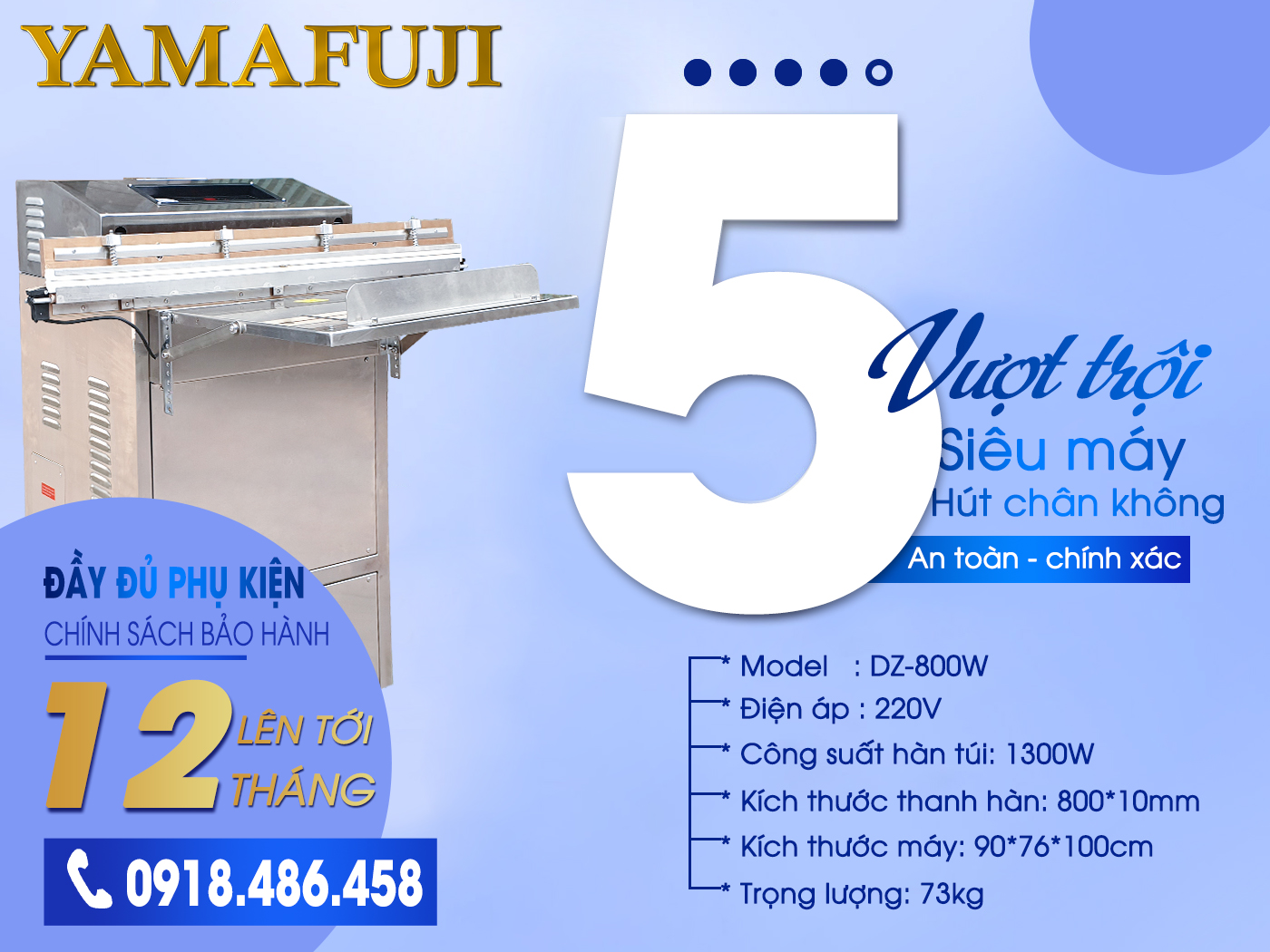 Máy hút chân không vòi ngoài DZ-800W