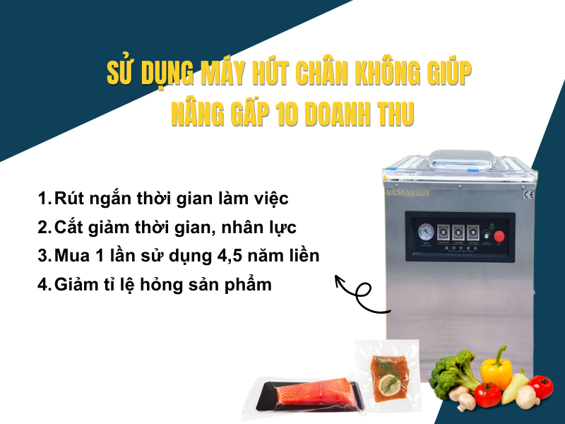 Sử dụng máy hút chân không giúp nâng gấp 10 doanh thu