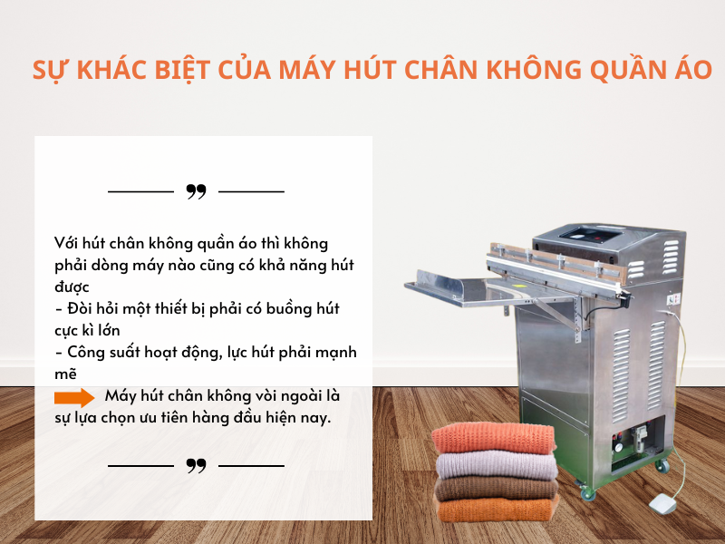 Sự khác biệt của máy hút chân không quần áo
