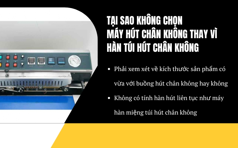 Tại sao không chọn máy hút chân không thay vì hàn túi hút chân không