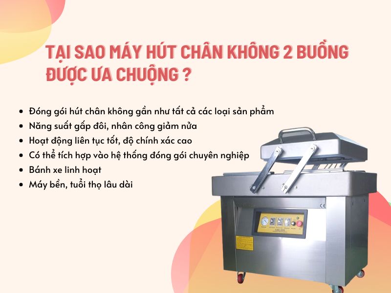 Tại sao máy hút chân không 2 buồng được ưa chuộng