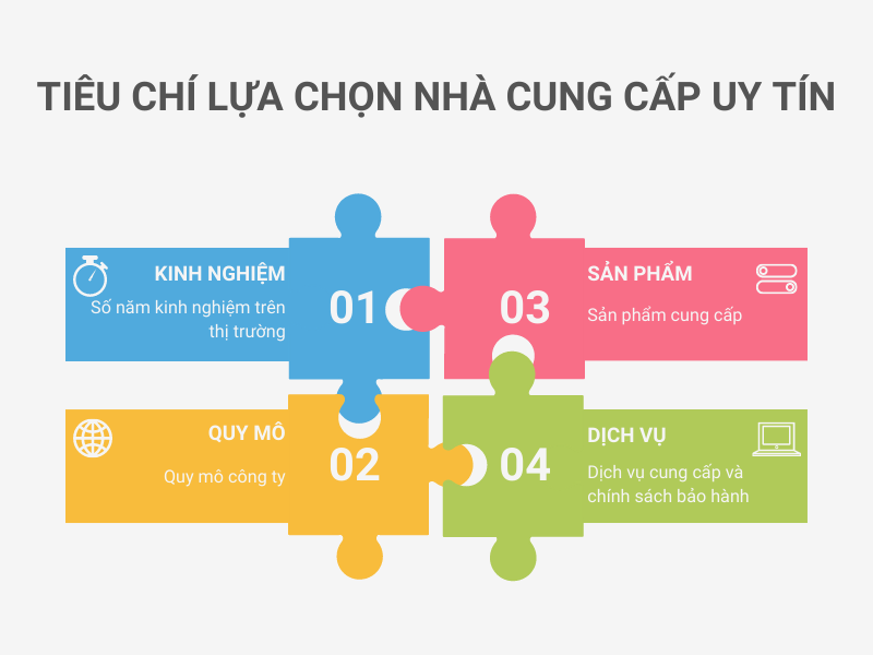Tiêu chí lựa chọn nhà cung cấp uy tín