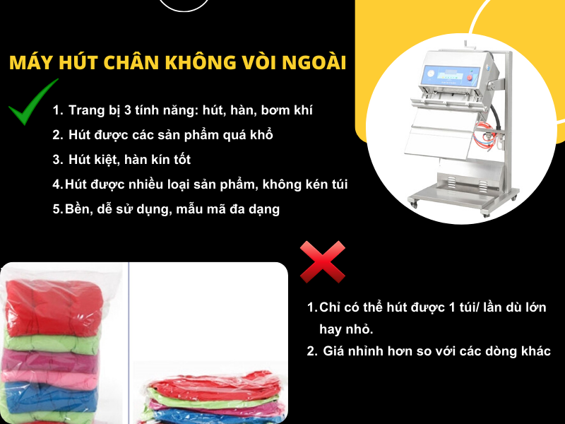 Ưu điểm hạn chế của dòng hút chân không vòi ngoài