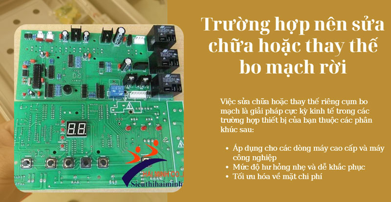 Bo mạch máy hút chân không hư: Nên mua mới hay sửa?