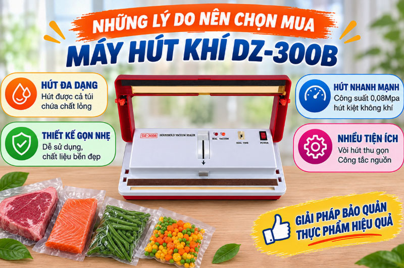 Những lý do nên chọn mua máy hút khí DZ-300B