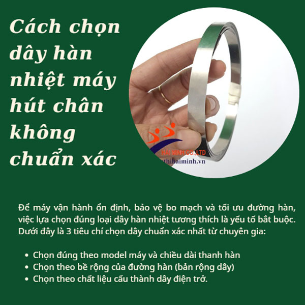 Cách chọn dây hàn nhiệt máy hút chân không chuẩn xác