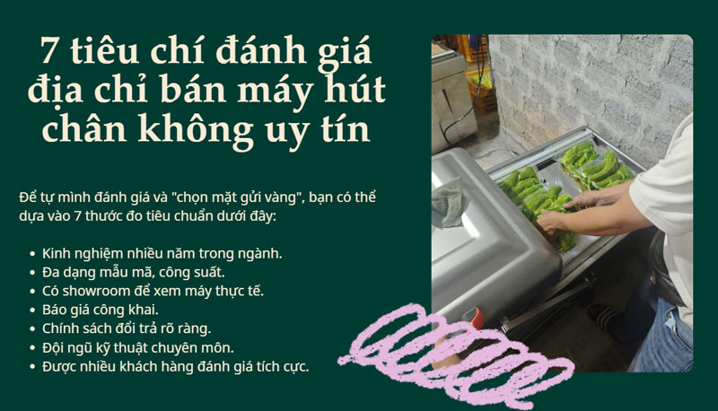 Địa chỉ bán máy hút chân không công nghiệp uy tín