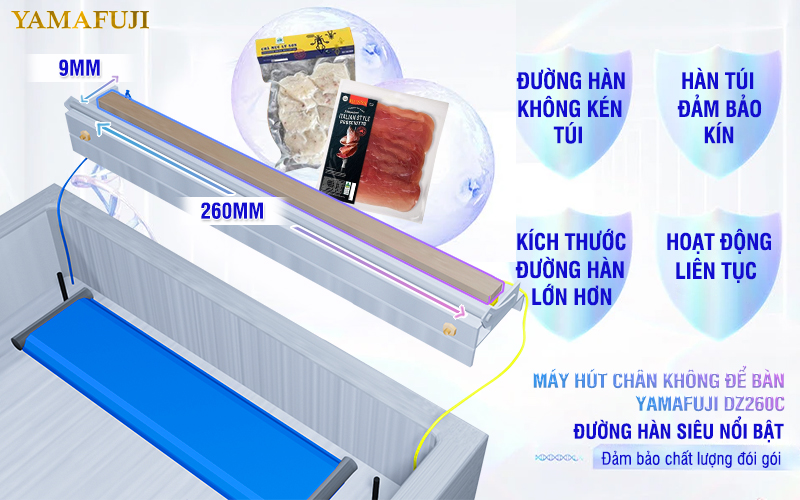 đường hàn máy hút chân không dz260C