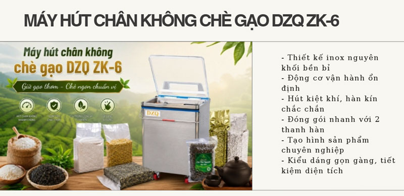 Gợi ý các dòng máy hút chân không chè, gạo DZQ nên mua