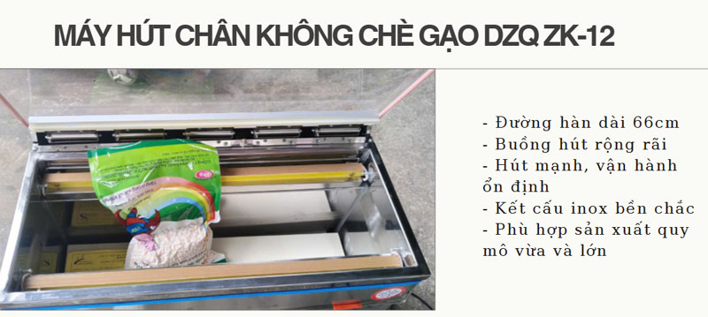 Máy hút chân không chè gạo DZQ ZK-12