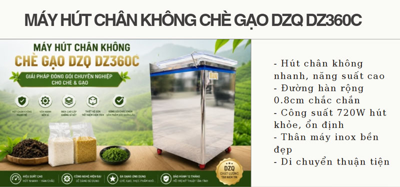 Máy hút chân không chè gạo DZQ DZ360C
