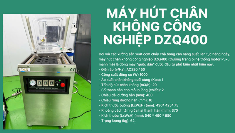 Review 3 model máy hút chân không cơm cháy theo quy mô