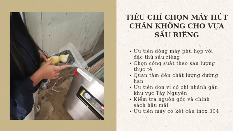 Mua máy hút chân không sầu riêng ở đâu khu vực Tây Nguyên?