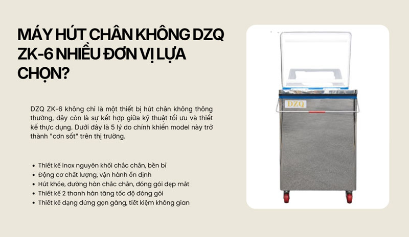 Review máy hút chân không chè DZQ ZK-6 siêu HOT