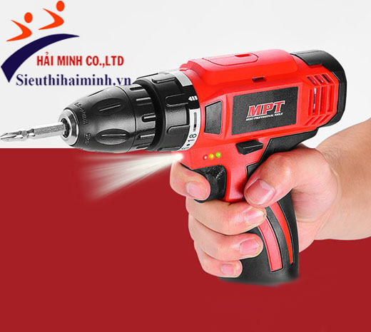 Máy khoan pin MCDT1213B1 được trang bị đèn led ở ngay gần đầu khoan
