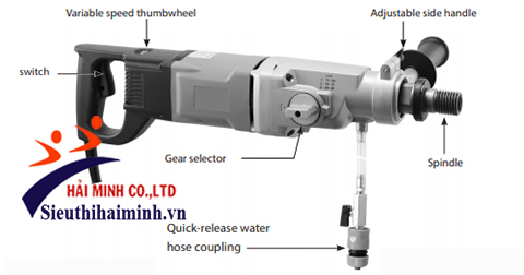 Máy khoan rút lõi bê tông cầm tay AGP DM160
