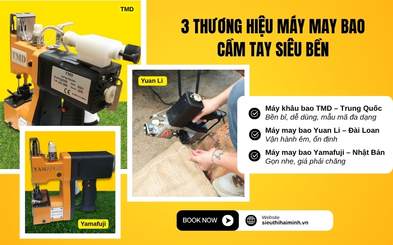 3 thương hiệu máy may bao cầm tay siêu bền