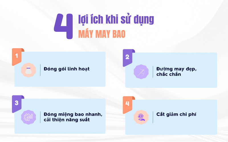 4 lợi ích khi sử dụng máy may bao