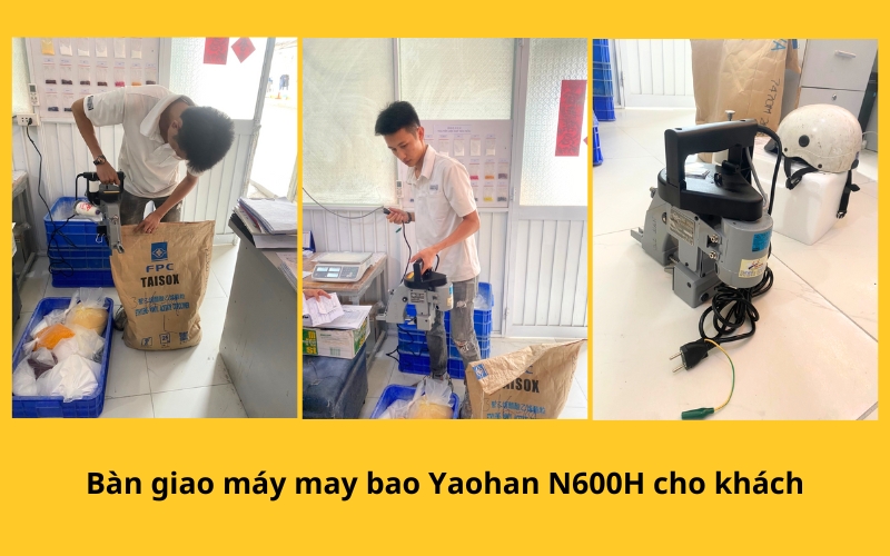 Bàn giao cho khách Máy may bao Yaohan N600H Đài Loan 1 kim 1 chỉ