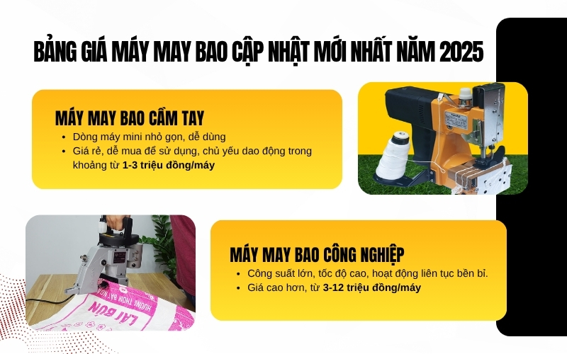 Bảng giá máy may bao cập nhật mới nhất năm 2025