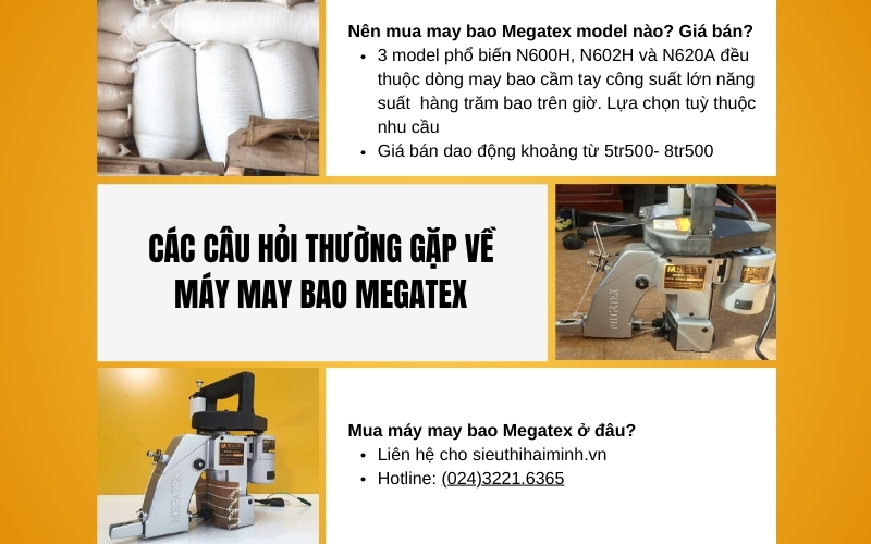 Các câu hỏi thường gặp về máy may bao Megatex