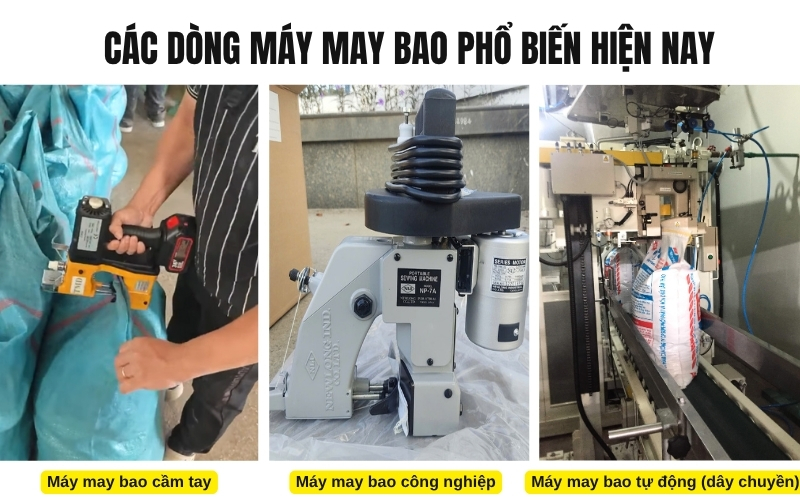 Các dòng máy may bao phổ biến hiện nay