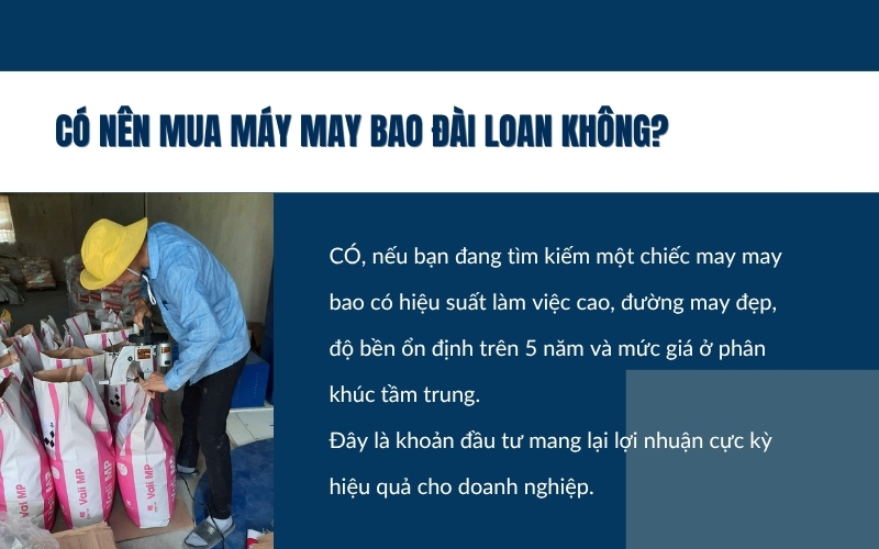 Có nên mua máy may bao Đài Loan không?