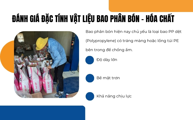 Đánh giá đặc tính vật liệu bao phân bón – hóa chất