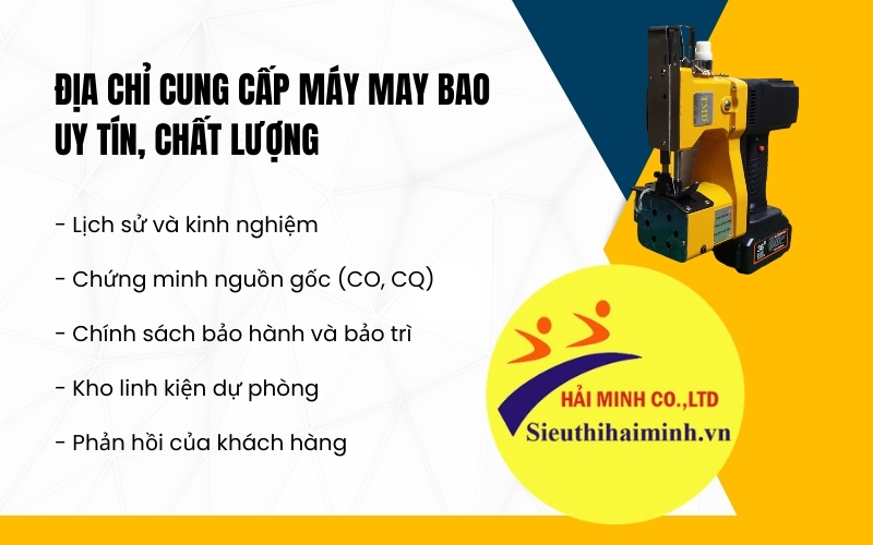 Địa chỉ cung cấp máy may bao uy tín, chất lượng