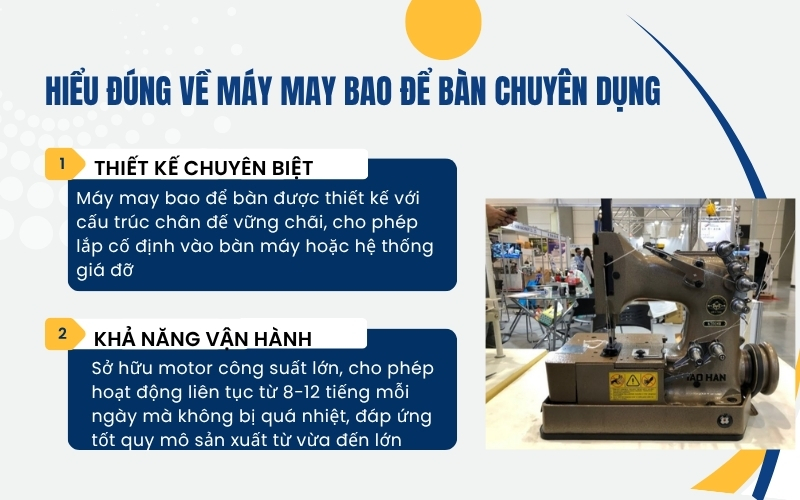 Hiểu đúng về máy may bao để bàn chuyên dụng