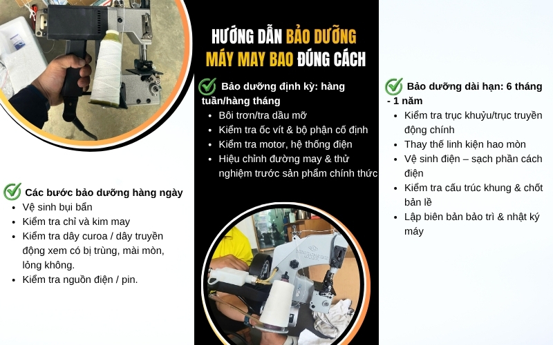Hướng dẫn bảo dưỡng máy may bao đúng cách