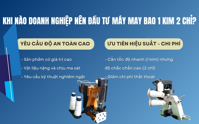 Khi nào doanh nghiệp nên đầu tư máy may bao 1 kim 2 chỉ?