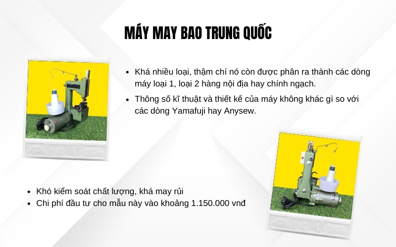 Máy may bao Trung Quốc