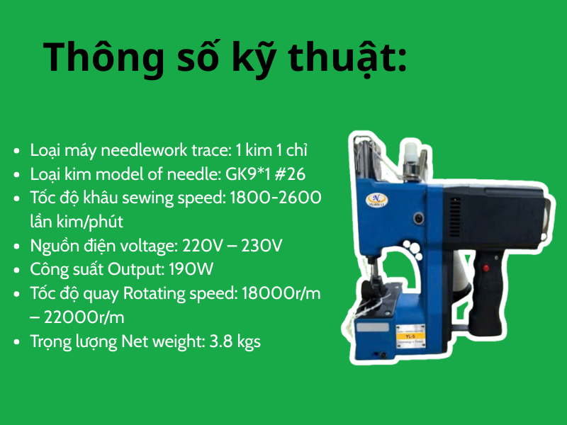 Máy may bao cầm tay YL-5
