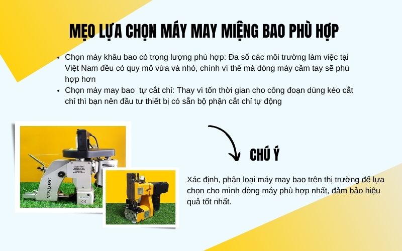 Mẹo lựa chọn máy may miệng bao phù hợp