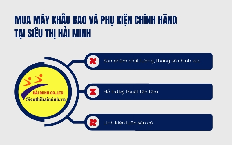 Mua máy khâu bao và phụ kiện chính hãng tại Siêu Thị Hải Minh