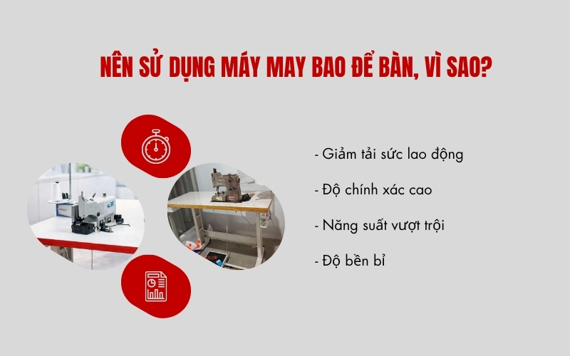 Nên sử dụng máy may bao để bàn, vì sao?