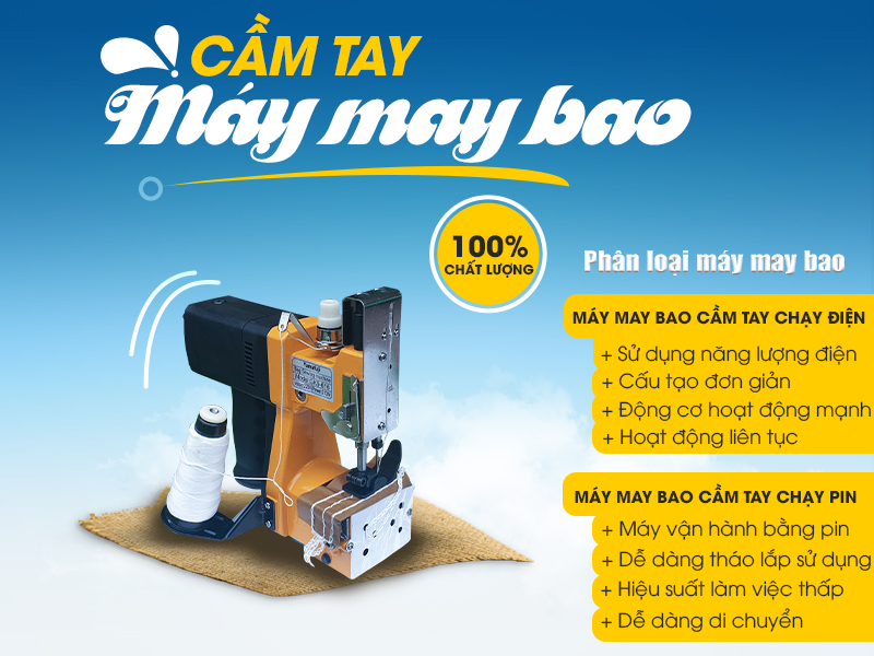 Phân loại các dòng máy may bao cầm tay hiện nay