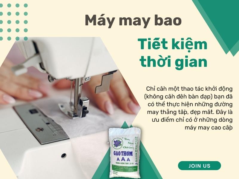 máy may bao giúp tiết kiệm thời gian tối đa