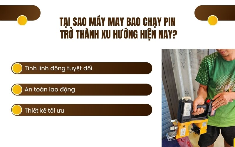 Tại sao máy may bao chạy pin trở thành xu hướng hiện nay?