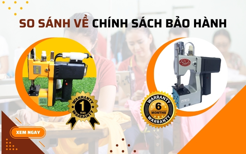 So sánh thời gian bảo hành máy may bao bì TMD và Yuan Li
