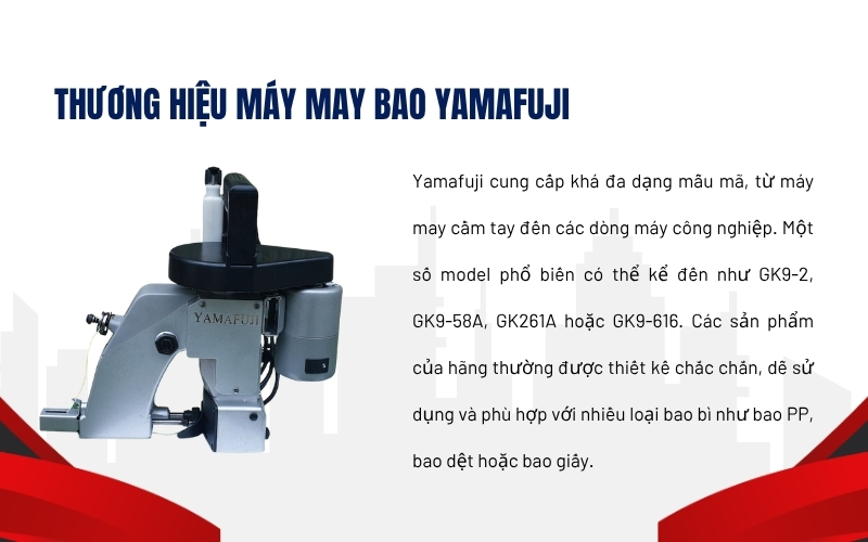 Thương hiệu máy may bao Yamafuji