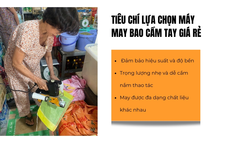 Tiêu chí lựa chọn máy may bao cầm tay giá rẻ