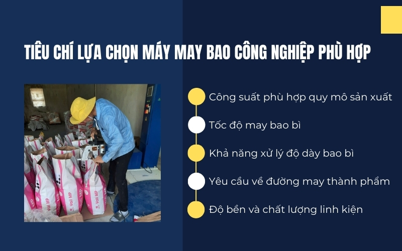 Tiêu chí lựa chọn máy may bao công nghiệp phù hợp