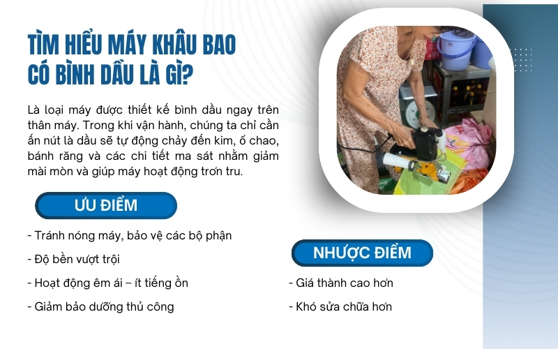 Tìm hiểu Máy khâu bao có bình dầu là gì?
