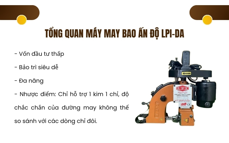 Tổng quan máy may bao Ấn Độ LPI-DA