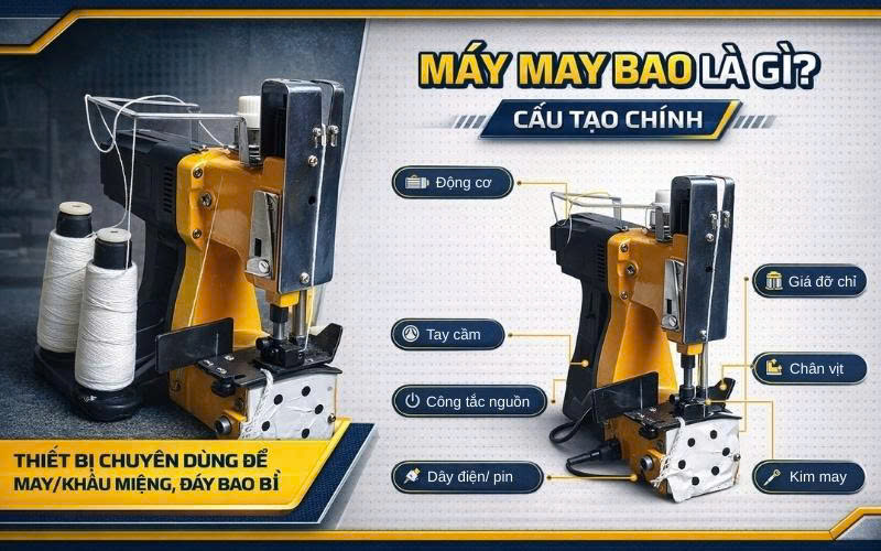 Tổng quan máy may bao - cấu tạo và cách thức vận hành