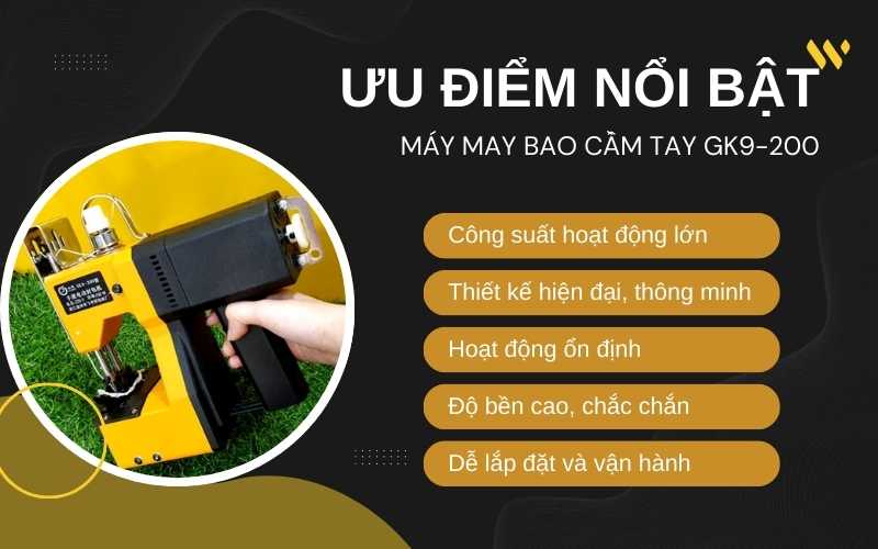 Ưu điểm nổi bật của máy may bao cầm tay GK9-200